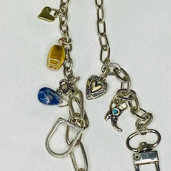 NWOT Free People Maxamillion World Traveler Charm Necklace Silver - Picture 9 of 10